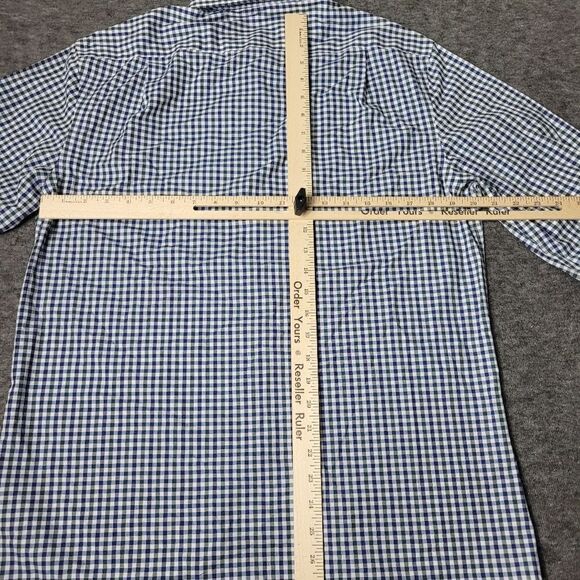 Tommy Hilfiger Mens Size M Checkered Long Sleeve Button Down Blue Green Shirt - Picture 10 of 14